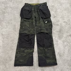 CAT Caterpillar Camouflage Cargo Work Pants Size 30x30